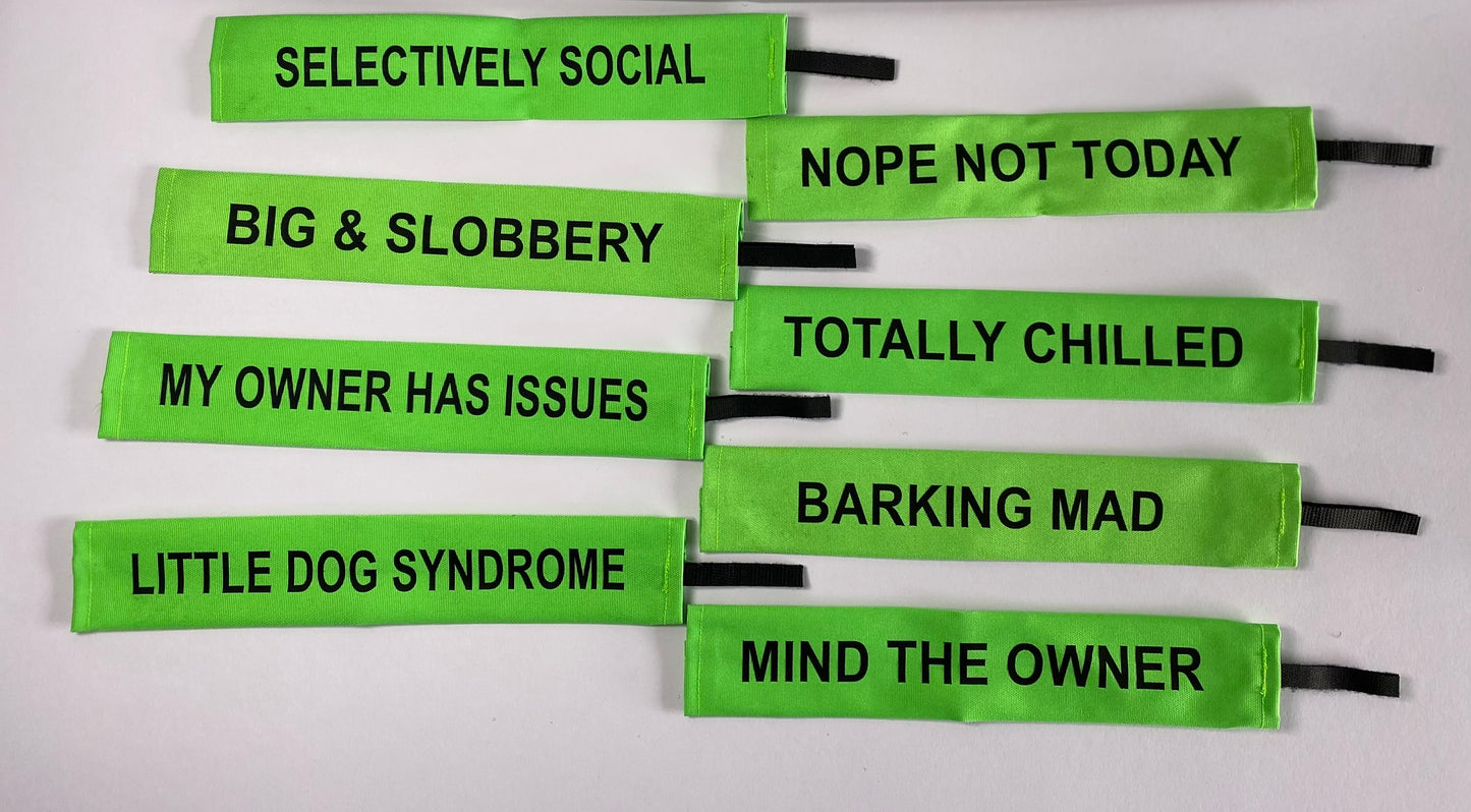 Customisable Lead Slips - Your Dog, Your Message